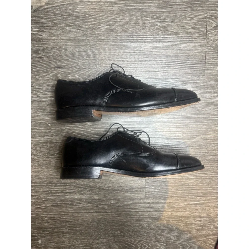 Allen Edmonds Park Avenue Mens 10.5 D  Black Leather Cap Toe Oxford Dress Shoes